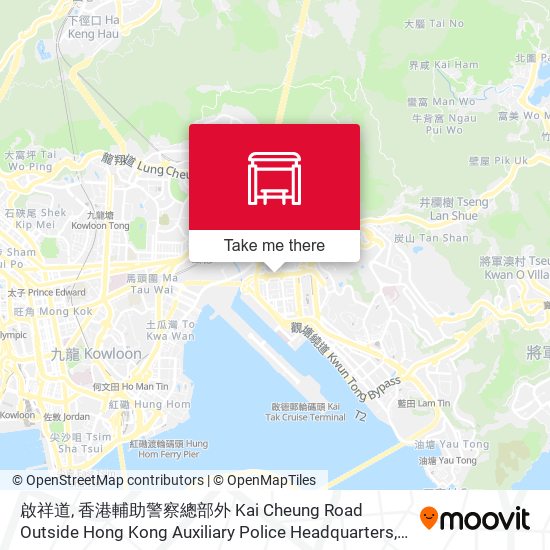 啟祥道, 香港輔助警察總部外 Kai Cheung Road Outside Hong Kong Auxiliary Police Headquarters map