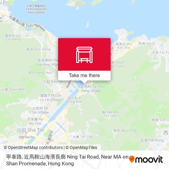 寧泰路, 近馬鞍山海濱長廊 Ning Tai Road, Near MA on Shan Promenade地圖