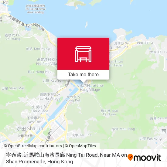 寧泰路, 近馬鞍山海濱長廊 Ning Tai Road, Near MA on Shan Promenade地圖