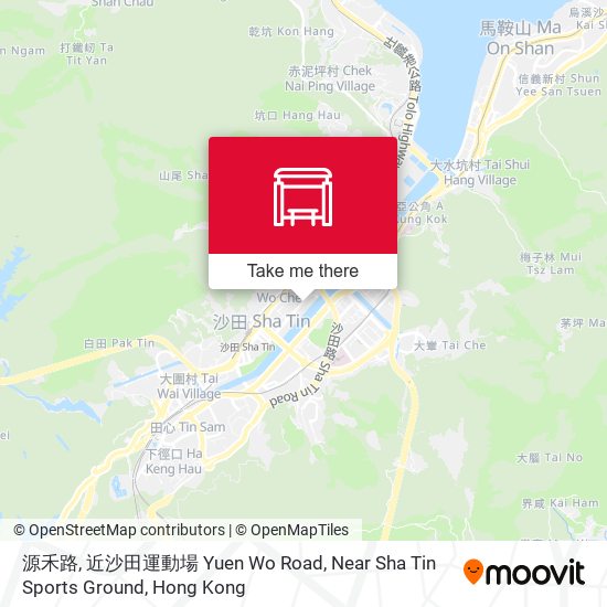 源禾路, 近沙田運動場 Yuen Wo Road, Near Sha Tin Sports Ground map