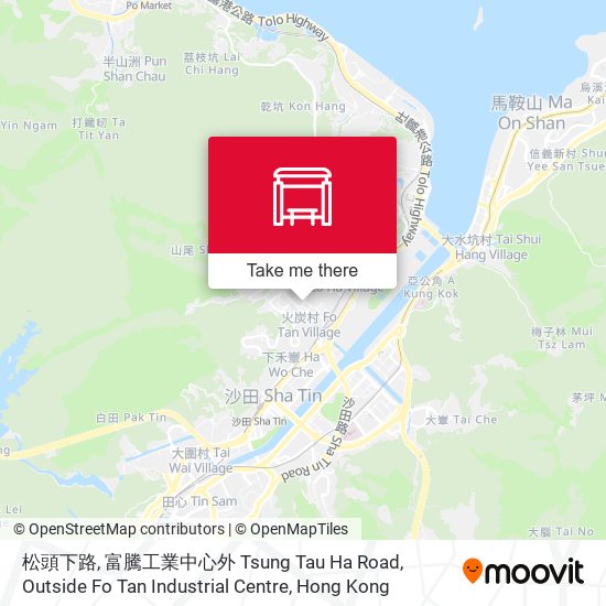 松頭下路, 富騰工業中心外 Tsung Tau Ha Road, Outside Fo Tan Industrial Centre map