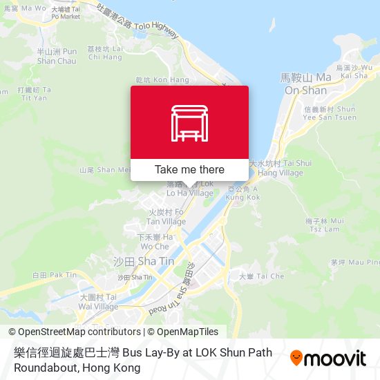 樂信徑迴旋處巴士灣 Bus Lay-By at LOK Shun Path Roundabout map