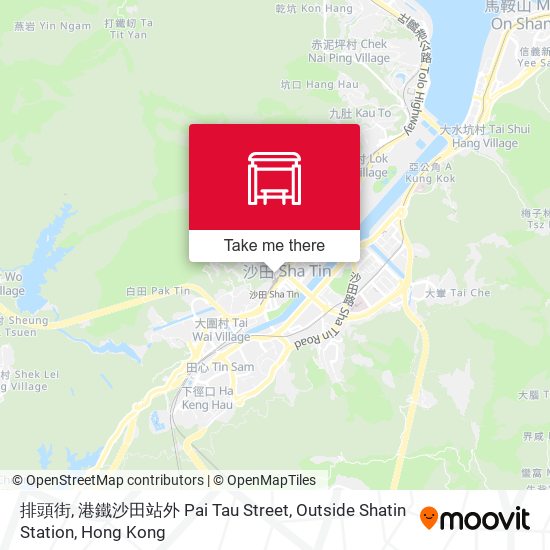排頭街, 港鐵沙田站外 Pai Tau Street, Outside Shatin Station map