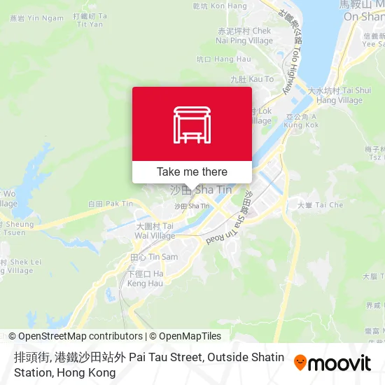 排頭街, 港鐵沙田站外 Pai Tau Street, Outside Shatin Station map