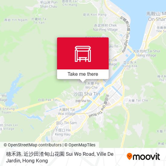 穗禾路, 近沙田渣甸山花園 Sui Wo Road, Ville De Jardin map