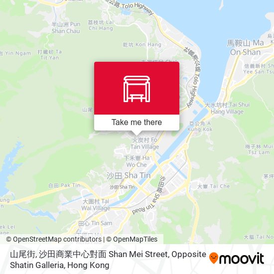 山尾街, 沙田商業中心對面 Shan Mei Street, Opposite Shatin Galleria map