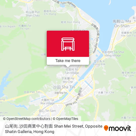 山尾街, 沙田商業中心對面 Shan Mei Street, Opposite Shatin Galleria地圖