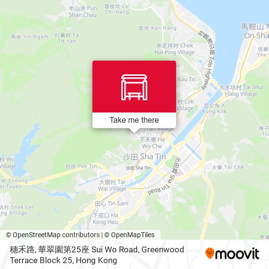 穗禾路, 華翠園第25座 Sui Wo Road, Greenwood Terrace Block 25 map