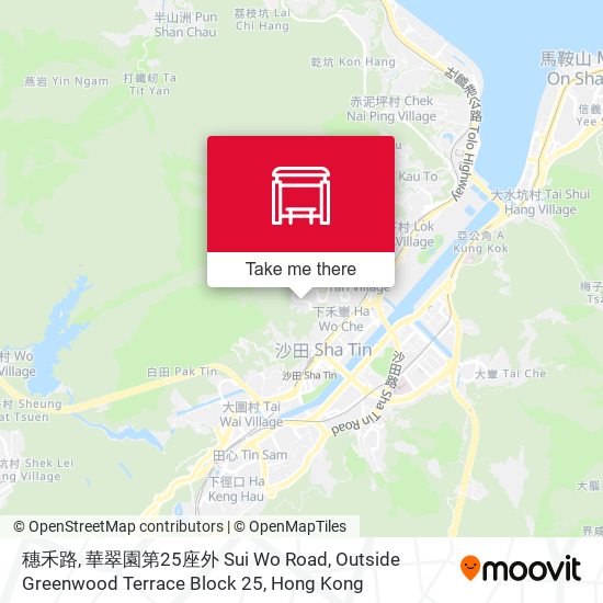 穗禾路, 華翠園第25座外 Sui Wo Road, Outside Greenwood Terrace Block 25地圖