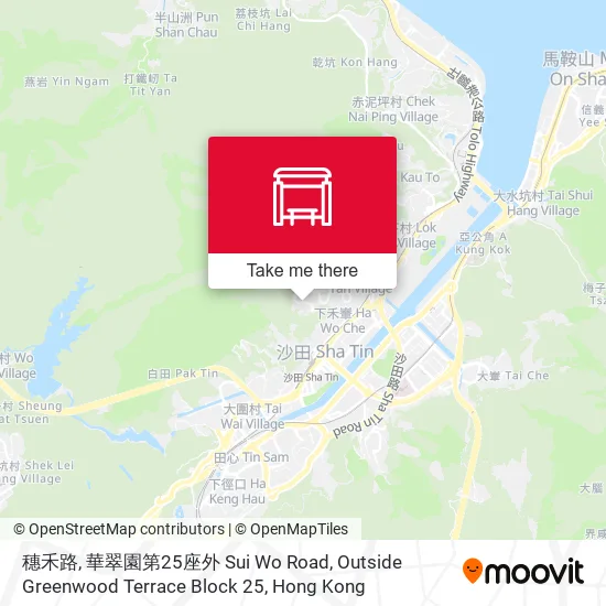 穗禾路, 華翠園第25座外 Sui Wo Road, Outside Greenwood Terrace Block 25地圖