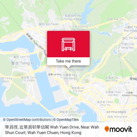 華員徑, 近華員邨華信閣 Wah Yuen Drive, Near Wah Shun Court, Wah Yuen Chuen map