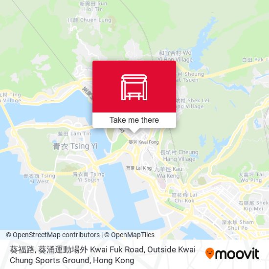 葵福路, 葵涌運動場外 Kwai Fuk Road, Outside Kwai Chung Sports Ground map