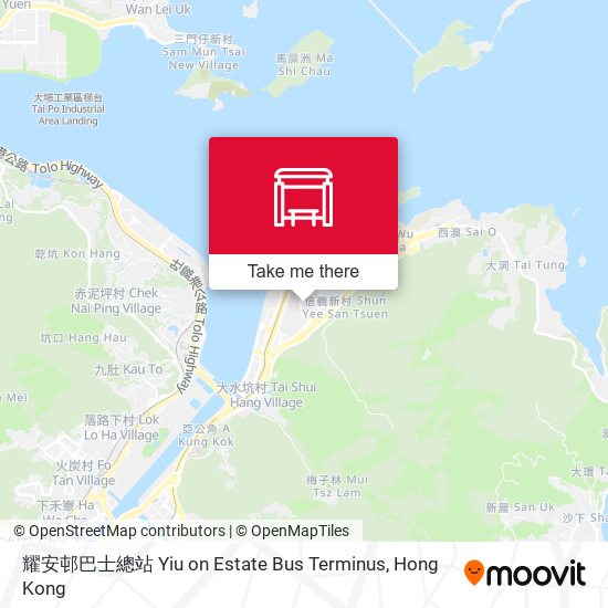 耀安邨巴士總站 Yiu on Estate Bus Terminus map