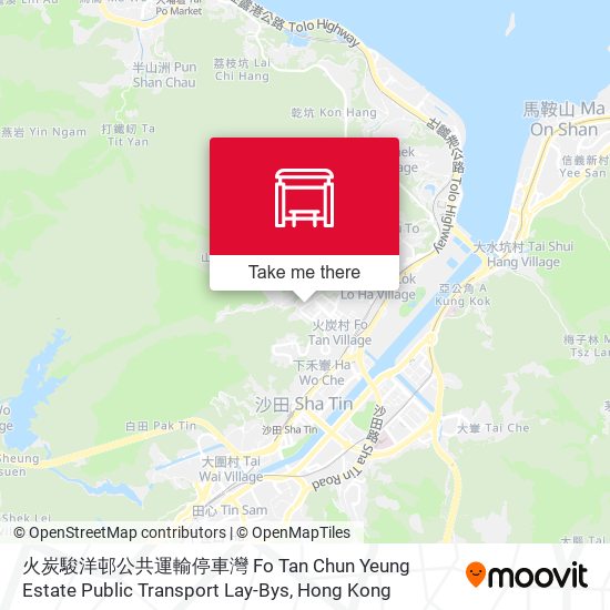 火炭駿洋邨公共運輸停車灣 Fo Tan Chun Yeung Estate Public Transport Lay-Bys map