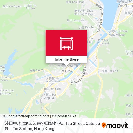 沙田中, 排頭街, 港鐵沙田站外 Pai Tau Street, Outside Sha Tin Station map