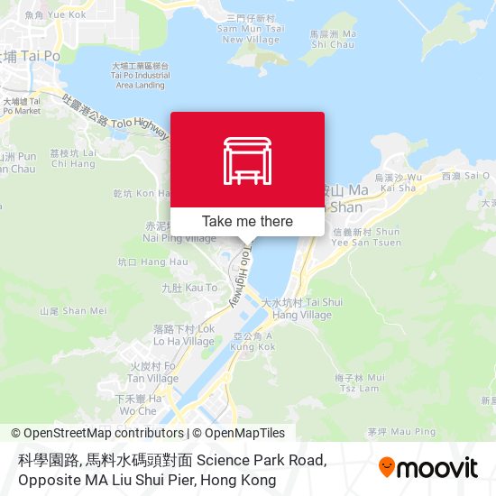 科學園路, 馬料水碼頭對面 Science Park Road, Opposite MA Liu Shui Pier map