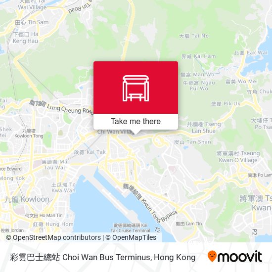 彩雲巴士總站 Choi Wan Bus Terminus map