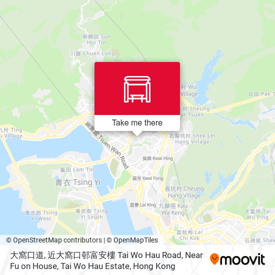 大窩口道, 近大窩口邨富安樓 Tai Wo Hau Road, Near Fu on House, Tai Wo Hau Estate map