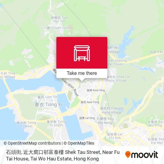 石頭街, 近大窩口邨富泰樓 Shek Tau Street, Near Fu Tai House, Tai Wo Hau Estate map