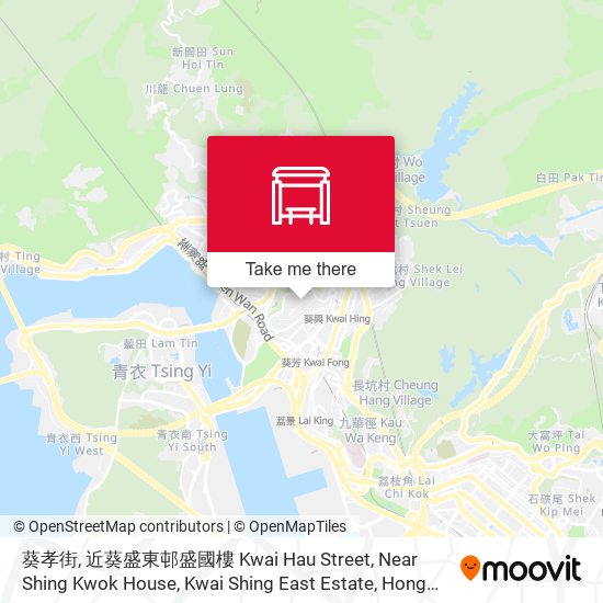 葵孝街, 近葵盛東邨盛國樓 Kwai Hau Street, Near Shing Kwok House, Kwai Shing East Estate map