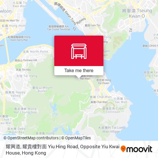 耀興道, 耀貴樓對面 Yiu Hing Road, Opposite Yiu Kwai House map