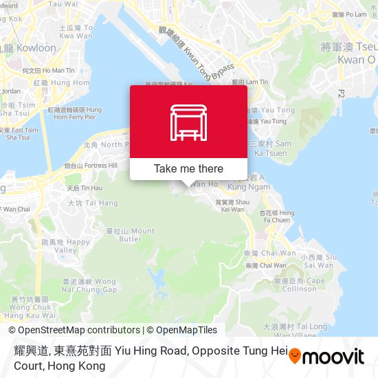 耀興道, 東熹苑對面 Yiu Hing Road, Opposite Tung Hei Court map