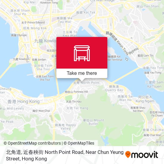 北角道, 近春秧街 North Point Road, Near Chun Yeung Street map