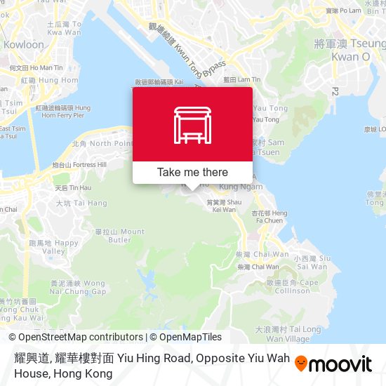 耀興道, 耀華樓對面 Yiu Hing Road, Opposite Yiu Wah House map
