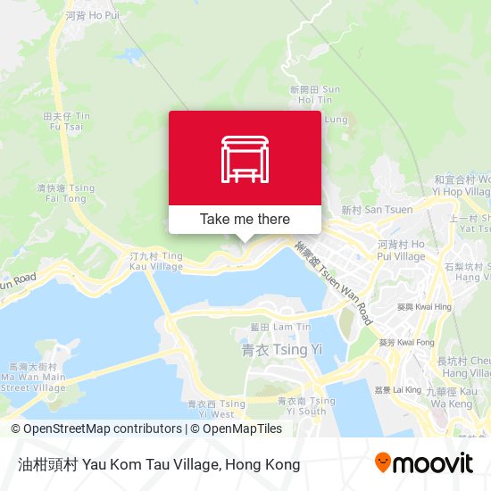 油柑頭村 Yau Kom Tau Village map