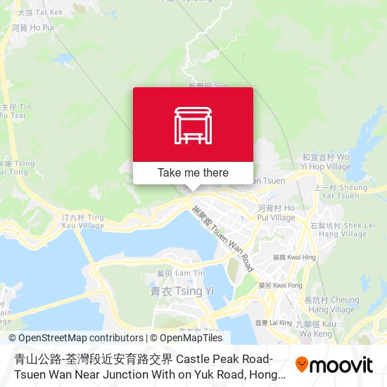 青山公路-荃灣段近安育路交界 Castle Peak Road-Tsuen Wan Near Junction With on Yuk Road map