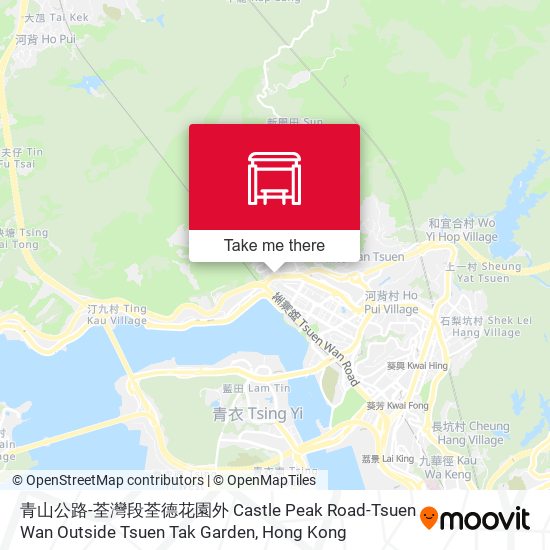 青山公路-荃灣段荃德花園外 Castle Peak Road-Tsuen Wan Outside Tsuen Tak Garden map