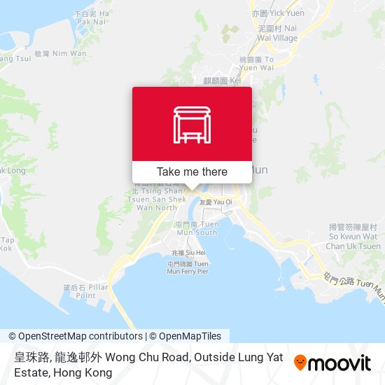 皇珠路, 龍逸邨外 Wong Chu Road, Outside Lung Yat Estate map