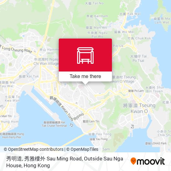 秀明道, 秀雅樓外 Sau Ming Road, Outside Sau Nga House map