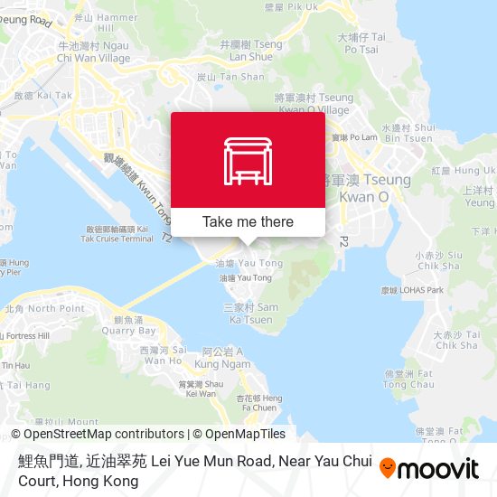 鯉魚門道, 近油翠苑  Lei Yue Mun Road, Near Yau Chui Court map