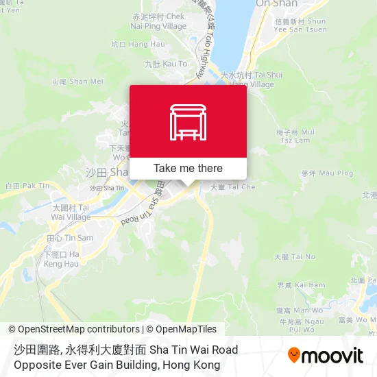 沙田圍路, 永得利大廈對面 Sha Tin Wai Road Opposite Ever Gain Building地圖