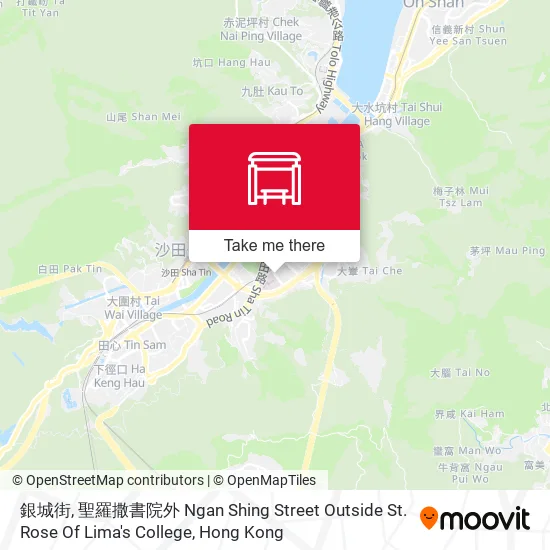 銀城街, 聖羅撒書院外 Ngan Shing Street Outside St. Rose Of Lima's College map