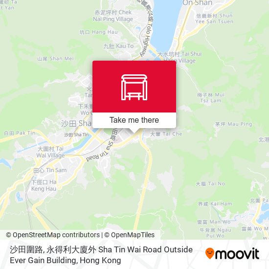 沙田圍路, 永得利大廈外 Sha Tin Wai Road Outside Ever Gain Building map
