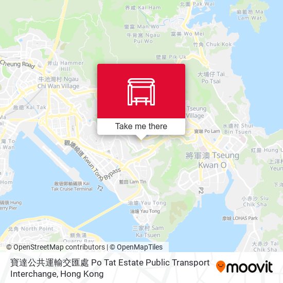 寶達公共運輸交匯處 Po Tat Estate Public Transport Interchange map