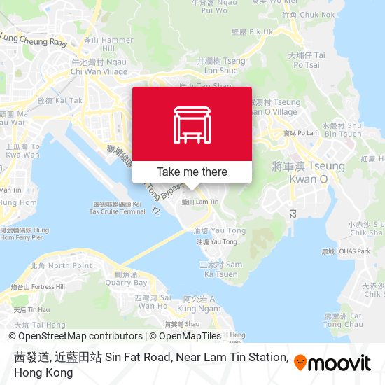 茜發道, 近藍田站 Sin Fat Road, Near Lam Tin Station map