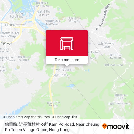錦莆路, 近長莆村村公所 Kam Po Road, Near Cheung Po Tsuen Village Office map