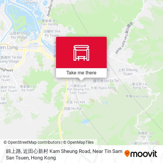 錦上路, 近田心新村 Kam Sheung Road, Near Tin Sam San Tsuen map