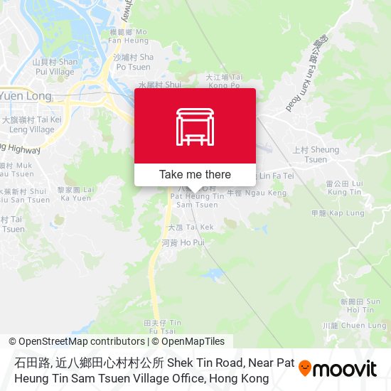 石田路, 近八鄉田心村村公所 Shek Tin Road, Near Pat Heung Tin Sam Tsuen Village Office map