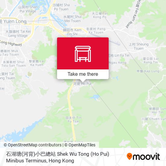 石湖塘(河背)小巴總站 Shek Wu Tong (Ho Pui) Minibus Terminus地圖