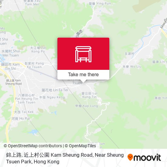 錦上路, 近上村公園 Kam Sheung Road, Near Sheung Tsuen Park map