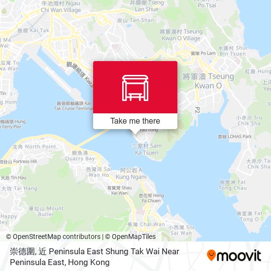 崇德圍, 近 Peninsula East Shung Tak Wai Near Peninsula East map