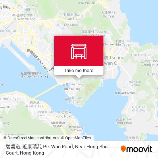 碧雲道, 近康瑞苑 Pik Wan Road, Near Hong Shui Court map