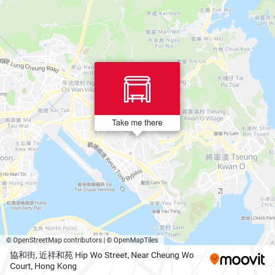 協和街, 近祥和苑 Hip Wo Street, Near Cheung Wo Court map