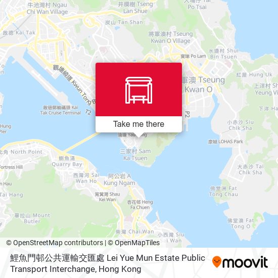 鯉魚門邨公共運輸交匯處 Lei Yue Mun Estate Public Transport Interchange map