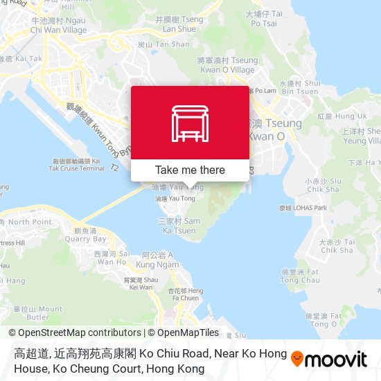 高超道, 近高翔苑高康閣 Ko Chiu Road, Near Ko Hong House, Ko Cheung Court map