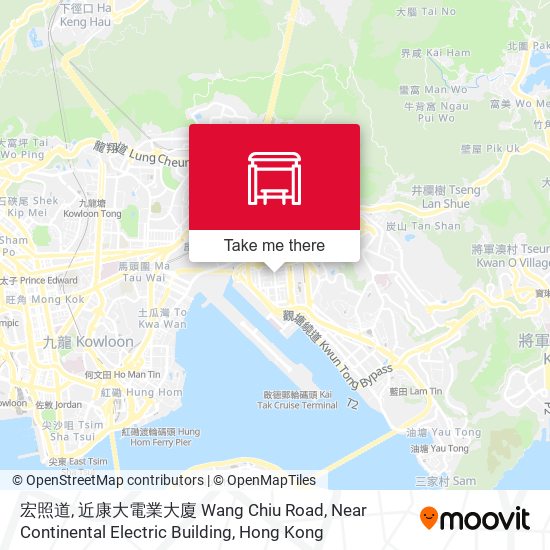 宏照道, 近康大電業大廈 Wang Chiu Road, Near Continental Electric Building地圖